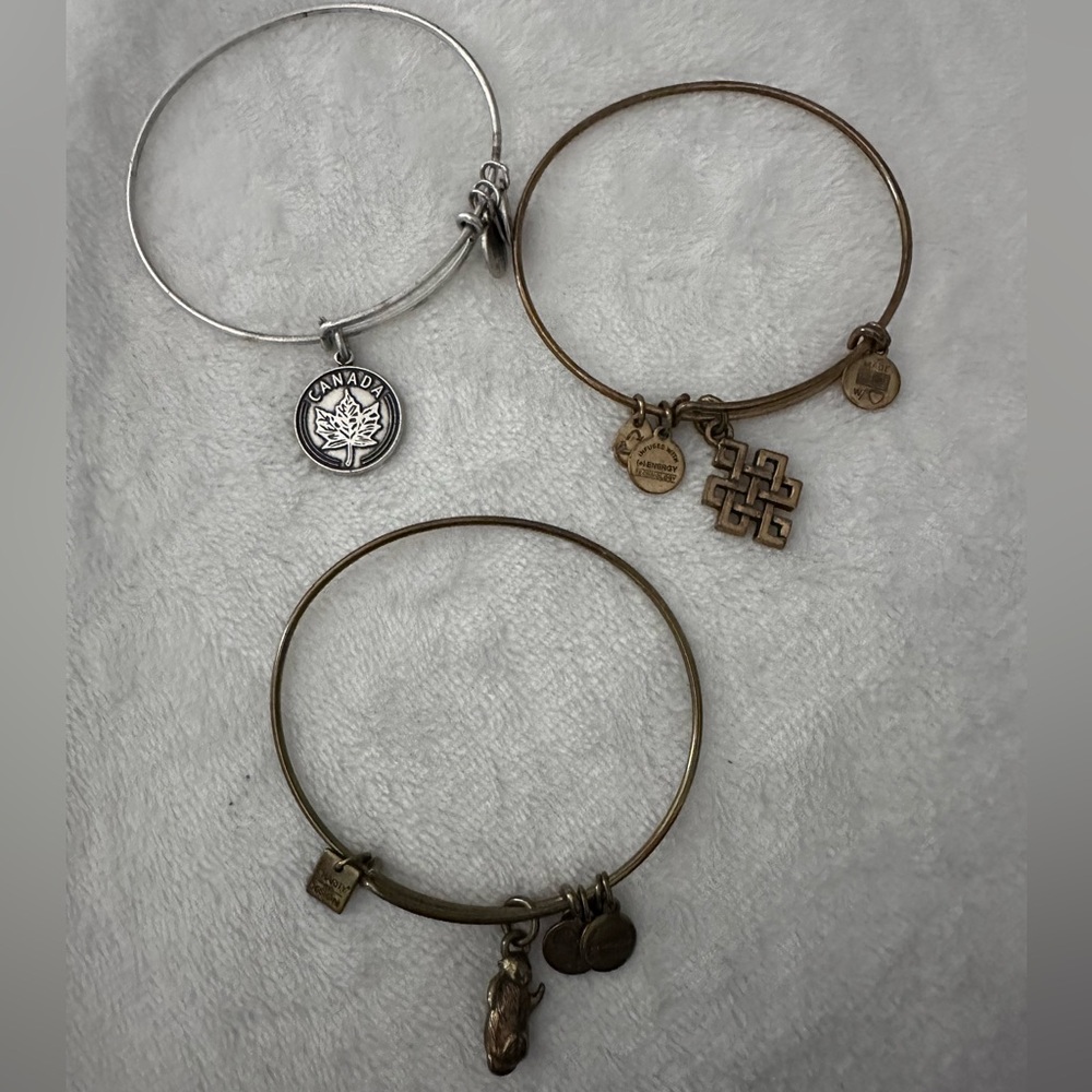 **LAST CHANCE ** Set of 3 Alex and Ani Charm Bracelets Set